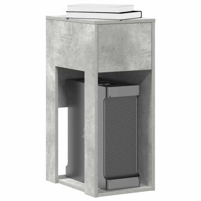 Suport turn computer cu sertar gri beton 30x44x74 cm GartenMobel Dekor