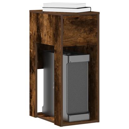 Suport turn pentru computer cu sertar Stejar afumat 30x44x74 cm GartenMobel Dekor