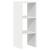 Bibliotecă stivuabilă, alb, 30x30x80 cm, din lemn prelucrat GartenMobel Dekor