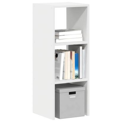 Bibliotecă stivuabilă, alb, 30x30x80 cm, din lemn prelucrat GartenMobel Dekor