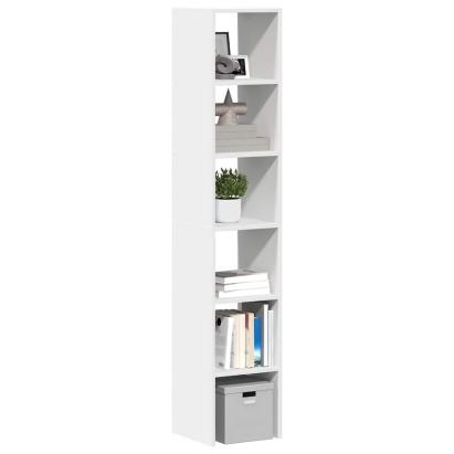 Biblioteci 2 buc, stivuibile, alb, 30x30x80 cm, lemn prelucrat GartenMobel Dekor