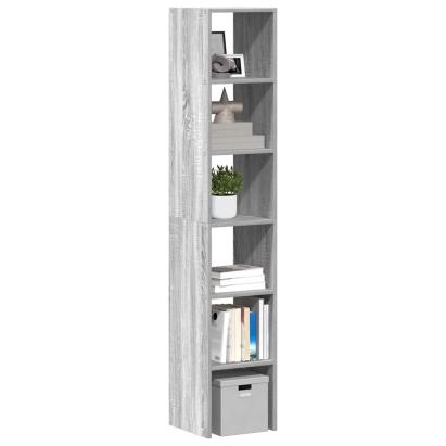 Biblioteci 2 buc. stivuibile Gri sonoma lemn prelucrat GartenMobel Dekor