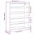 Pantofar, alb, 80x25x100 cm, lemn prelucrat GartenMobel Dekor