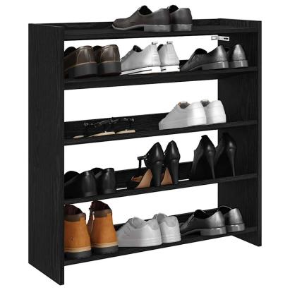 Pantofar, negru, 80x25x81 cm, lemn prelucrat GartenMobel Dekor