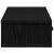 Raft de perete cu sertare negru 100x37,5x19 cm lemn prelucrat GartenMobel Dekor
