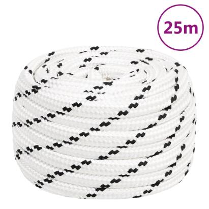Frânghie de lucru, alb, 20 mm, 25 m, poliester GartenMobel Dekor