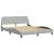 Cadru de pat cu lumini LED, gri deschis, 160x200 cm, catifea GartenMobel Dekor