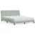 Cadru de pat cu lumini LED, gri deschis, 160x200 cm, catifea GartenMobel Dekor