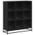 Bibliotecă, negru, 97,5x33x107,5 cm, lemn prelucrat și metal GartenMobel Dekor