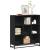 Bibliotecă, negru, 97,5x33x107,5 cm, lemn prelucrat și metal GartenMobel Dekor