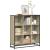 Bibliotecă stejar sonoma 97,5x33x107,5 cm, lemn prelucrat/metal GartenMobel Dekor