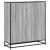 Bibliotecă, gri sonoma, 97,5x33x107,5 cm, lemn prelucrat/metal GartenMobel Dekor