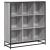 Bibliotecă, gri sonoma, 97,5x33x107,5 cm, lemn prelucrat/metal GartenMobel Dekor