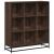 Bibliotecă, stejar maro, 97,5x33x107,5 cm, lemn prelucrat/metal GartenMobel Dekor