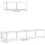 Set dulap TV 3 piese montat pe perete lemn vechi lemn prelucrat GartenMobel Dekor