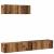 Set dulap TV 3 piese montat pe perete lemn vechi lemn prelucrat GartenMobel Dekor