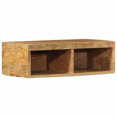 Dulap TV montat pe perete 60x30x19 cm, lemn masiv de mango brut GartenMobel Dekor