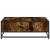 Măsuță de cafea stejar fumuriu 80x80x30 cm lemn prelucrat/metal GartenMobel Dekor