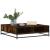 Măsuță cafea stejar fumuriu 100x100x30 cm lemn prelucrat/metal GartenMobel Dekor