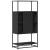 Dulapuru negru 68x35x139 cm lemn și metal prelucrat GartenMobel Dekor