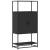 Dulapuru negru 68x35x139 cm lemn și metal prelucrat GartenMobel Dekor