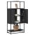 Dulapuru negru 68x35x139 cm lemn și metal prelucrat GartenMobel Dekor