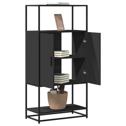 Dulapuru negru 68x35x139 cm lemn și metal prelucrat GartenMobel Dekor