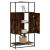 Dulapuru stejar afumat 68x35x139 cm lemn și metal prelucrat GartenMobel Dekor