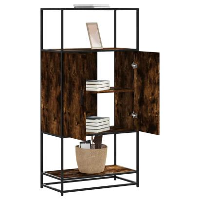 Dulapuru stejar afumat 68x35x139 cm lemn și metal prelucrat GartenMobel Dekor