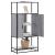 Dulap nalt gri Sonoma 68x35x139 cm lemn prelucrat GartenMobel Dekor