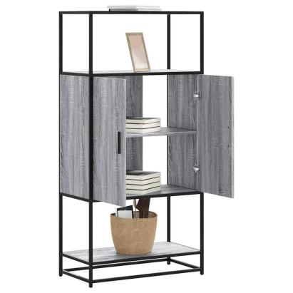 Dulap nalt gri Sonoma 68x35x139 cm lemn prelucrat GartenMobel Dekor