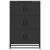 Dulapuru negru 68x35x106,5 cm lemn și metal prelucrat GartenMobel Dekor