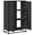 Dulapuru negru 68x35x106,5 cm lemn și metal prelucrat GartenMobel Dekor
