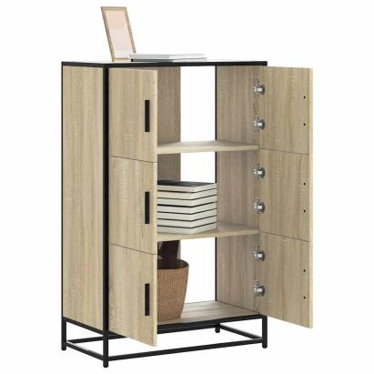 Dulapuru Stejar Sonoma 68x35x106,5 cm lemn și metal prelucrat GartenMobel Dekor