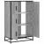 Dulap nalt gri Sonoma 68x35x106,5 cm lemn prelucrat GartenMobel Dekor