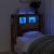 Tăblie pat cu LED lemn vechi 100x18,5x103,5 cm lemn prelucrat GartenMobel Dekor