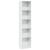 Bibliotecă, alb extralucios, 40x24x176 cm, lemn prelucrat GartenMobel Dekor