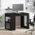 Birou cu sertar raft Stejar negru 102x62x77,5 cm lemn prelucrat GartenMobel Dekor