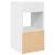 Noptiere cu sertar 2 buc Alb 35x34x66,5 cm GartenMobel Dekor