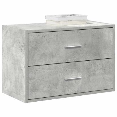Dulap cu 2 sertare Beton Gri 60x31x40 cm Lemn prelucrat GartenMobel Dekor