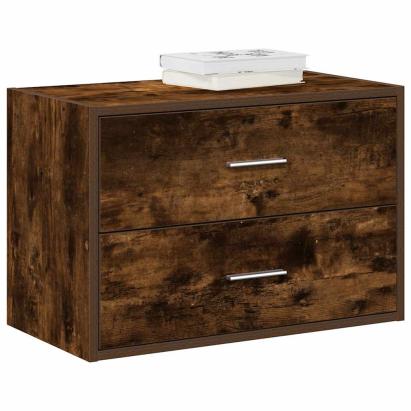 Dulap cu 2 sertare stejar afumat 60x31x40 cm Lemn prelucrat GartenMobel Dekor