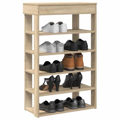 Suport de pantofi, stejar sonoma, 60x30x98 cm, lemn prelucrat GartenMobel Dekor