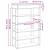 Pantofar, gri beton, 60x30x98 cm, lemn prelucrat GartenMobel Dekor