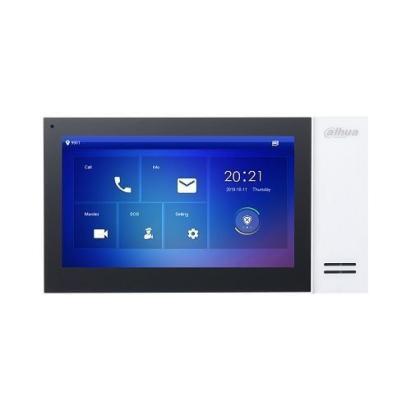 Monitor videointerfon Dahua VTH2421FW-P, IP touch screen 7 inch 1024x600, IPC surveillance, Audio bidirectional, Alarma 6/1, SD 8GB, PoE, alb SafetyGuard Surveillance