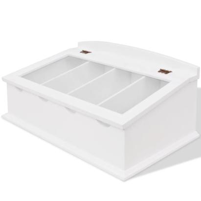 Tavă pentru tacâmuri, stil baroc, alb, MDF GartenMobel Dekor
