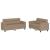 Set de canapele cu perne, 2 piese, cappuccino, piele ecologică GartenMobel Dekor