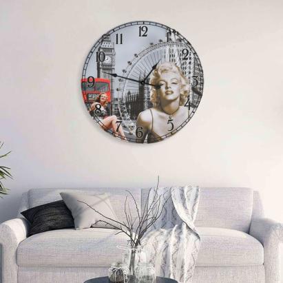 Ceas de perete vintage Marilyn Monroe, 60 cm GartenMobel Dekor