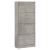 Pantofar, gri beton, 63x24x147 cm, lemn compozit GartenMobel Dekor