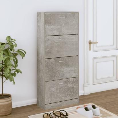 Pantofar, gri beton, 63x24x147 cm, lemn compozit GartenMobel Dekor
