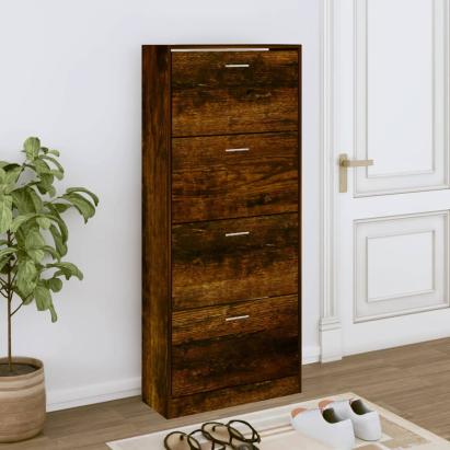 Pantofar, stejar fumuriu, 63x24x147 cm, lemn compozit GartenMobel Dekor